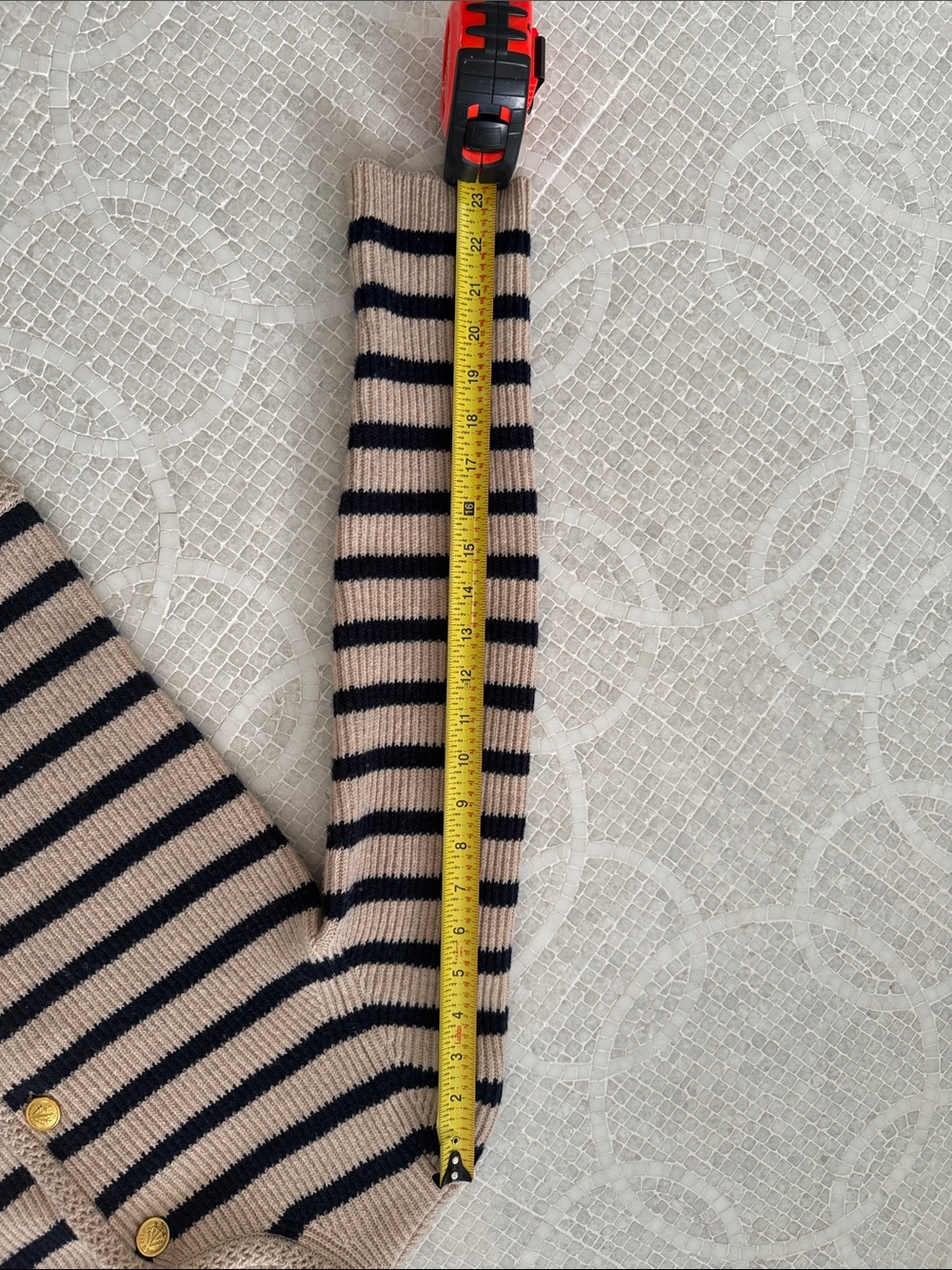 NWOT rag & bone Beige and Black Striped Button Cardigan - Picture 11 of 11